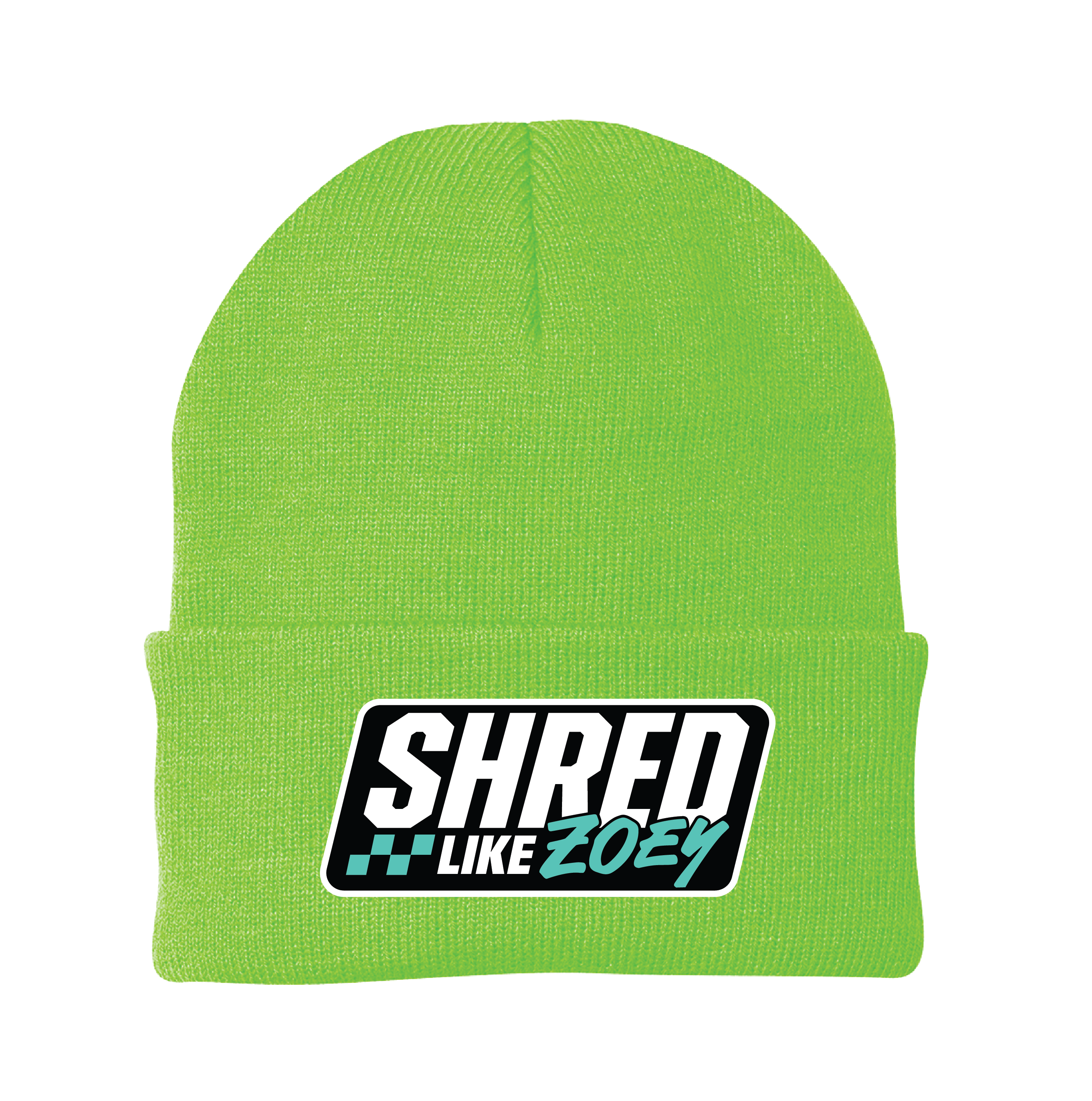 Patch Beanie - Black/Teal