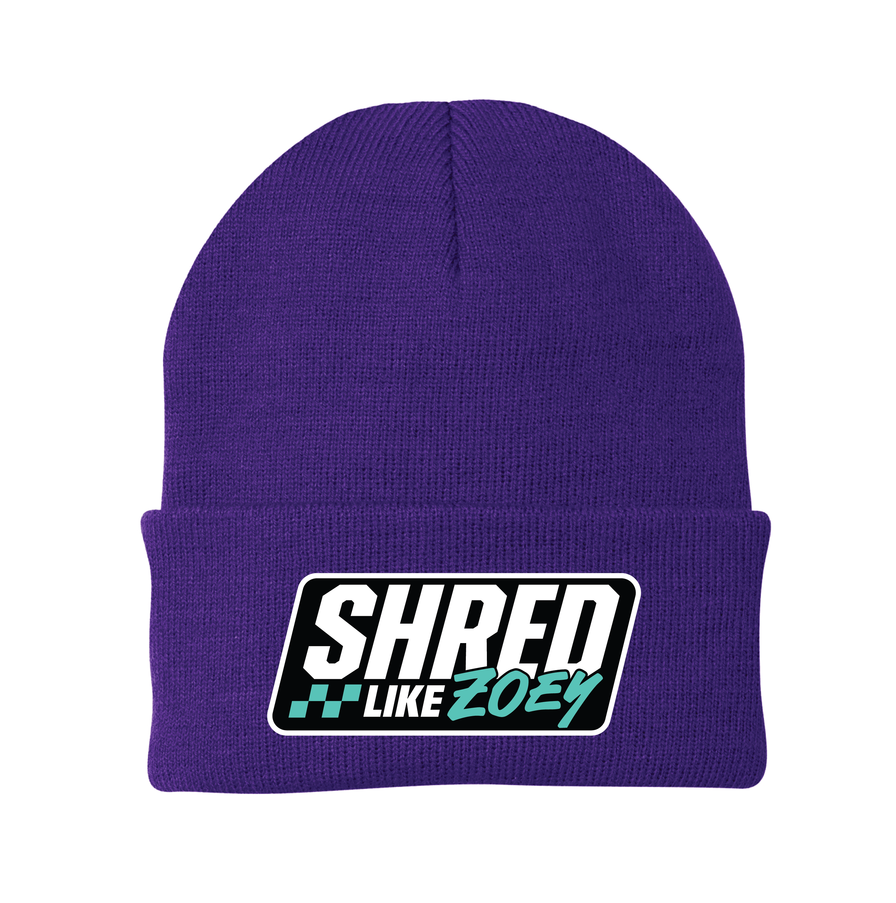 Patch Beanie - Black/Teal