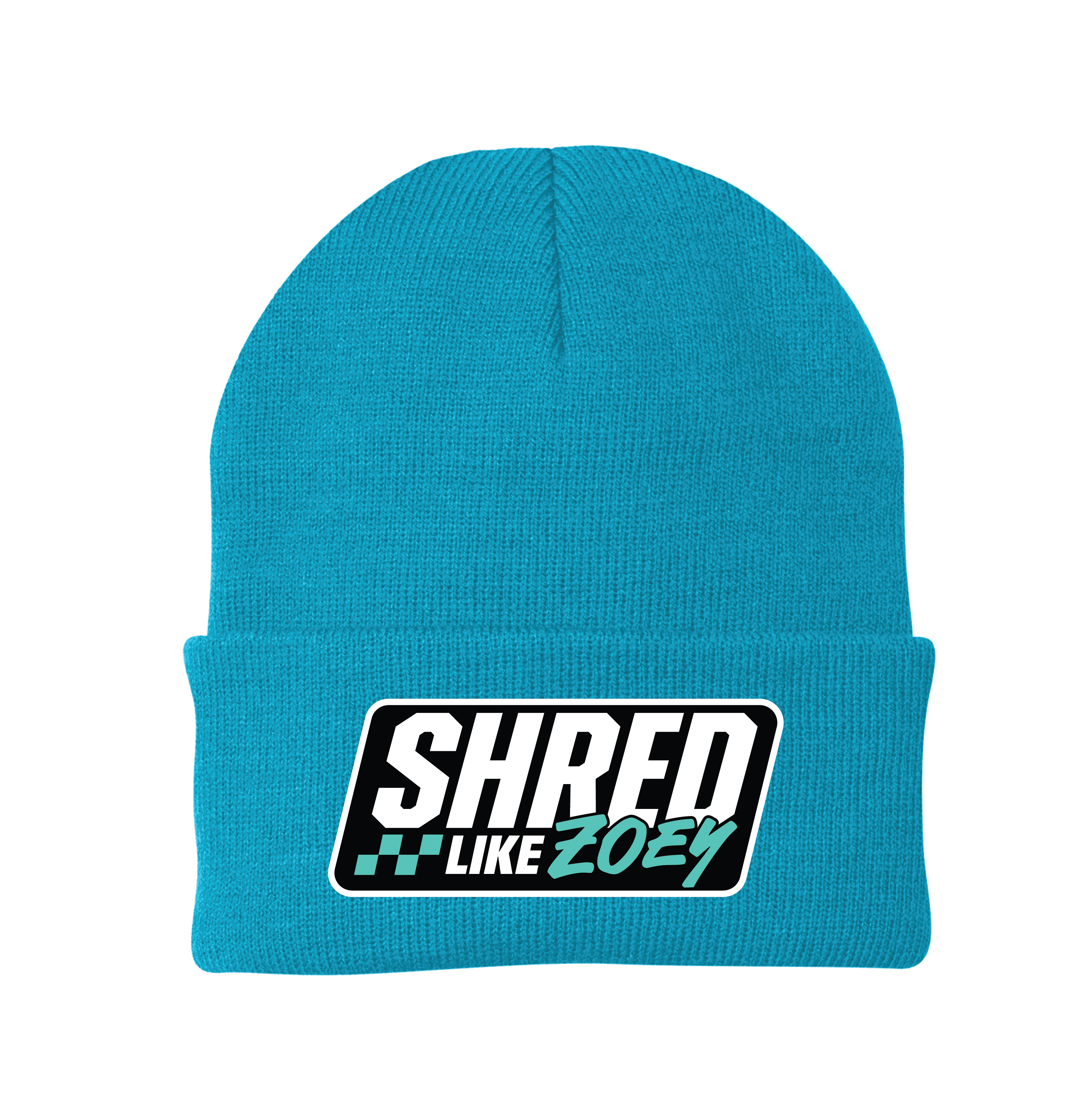 Patch Beanie - Black/Teal