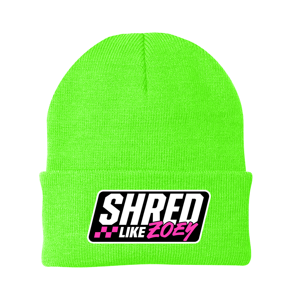 Patch Beanie - Black/Pink