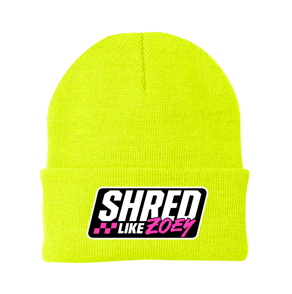 Patch Beanie - Black/Pink