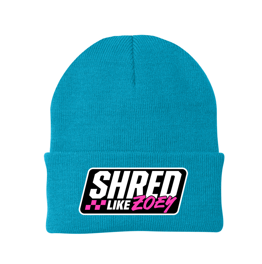 Patch Beanie - Black/Pink