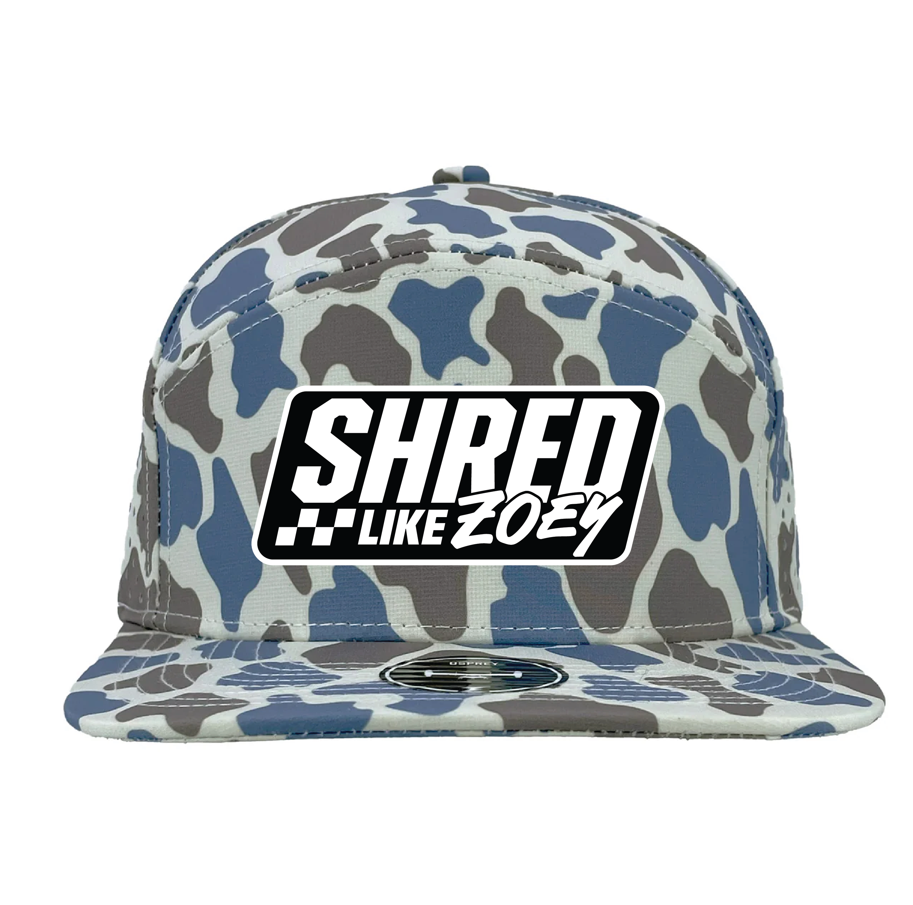 Hydro Snapback Rubber Patch Hat - Black/White