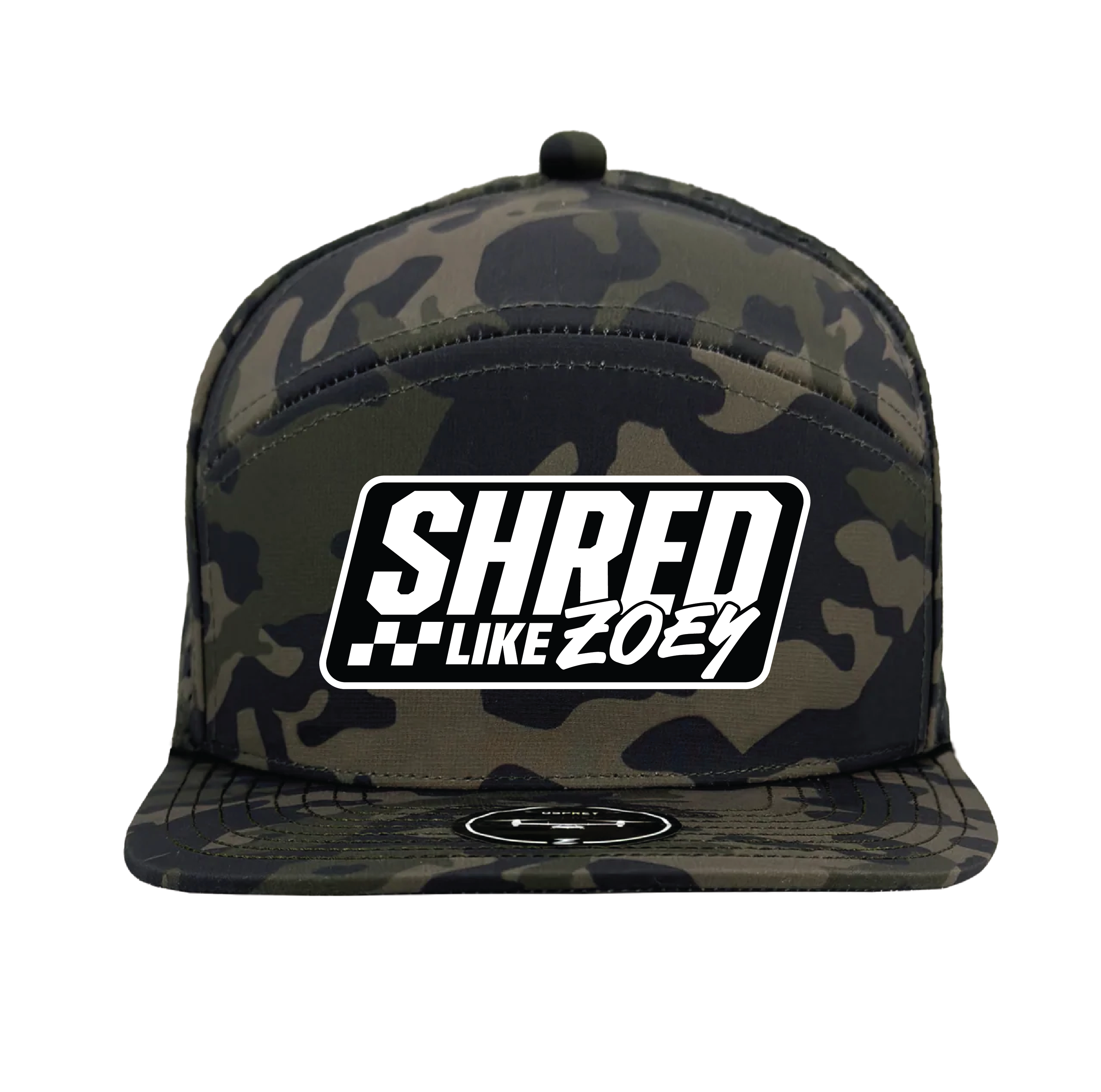 Hydro Snapback Rubber Patch Hat - Black/White