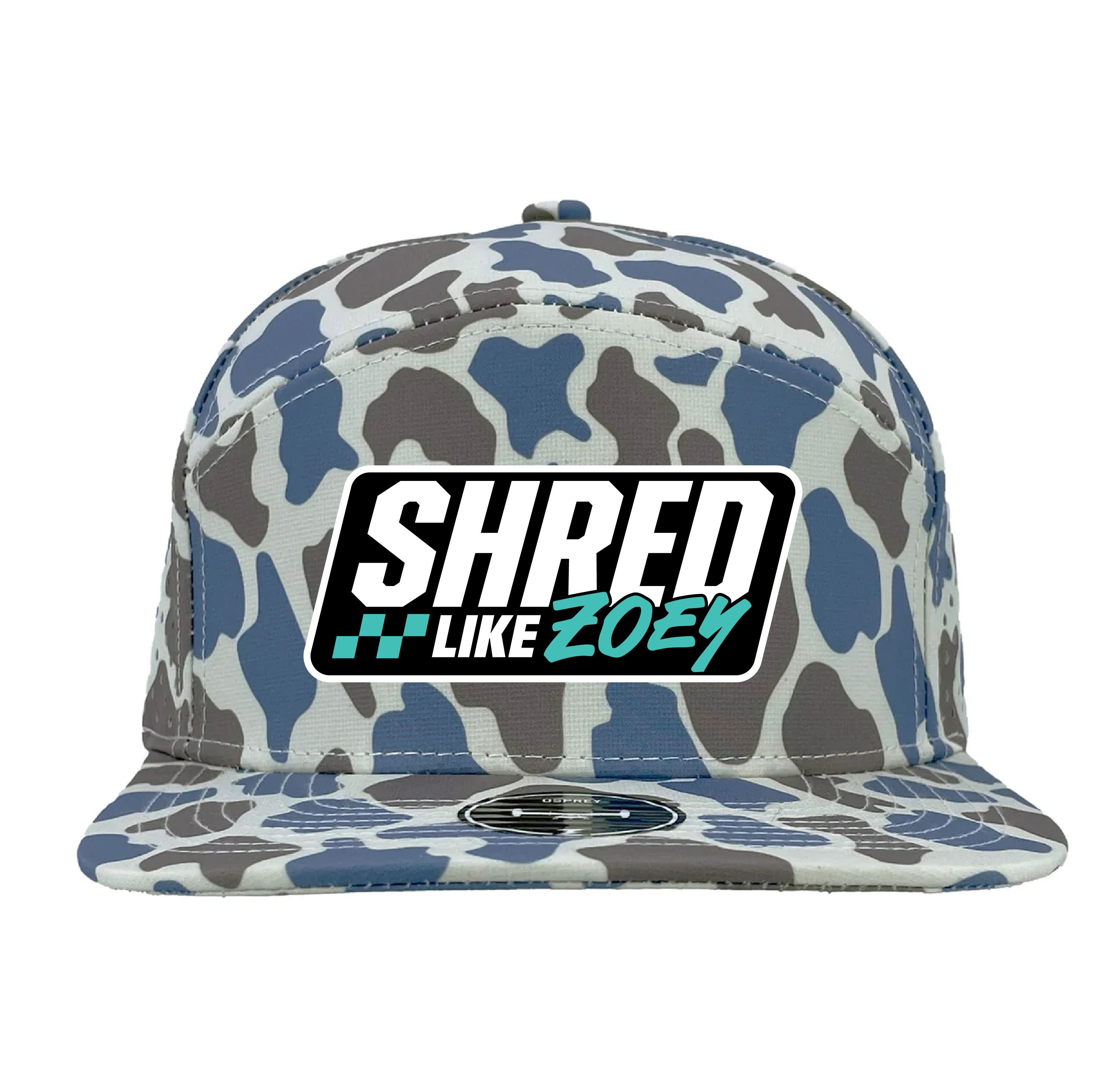 Hydro Snapback Rubber Patch Hat - Black/Teal