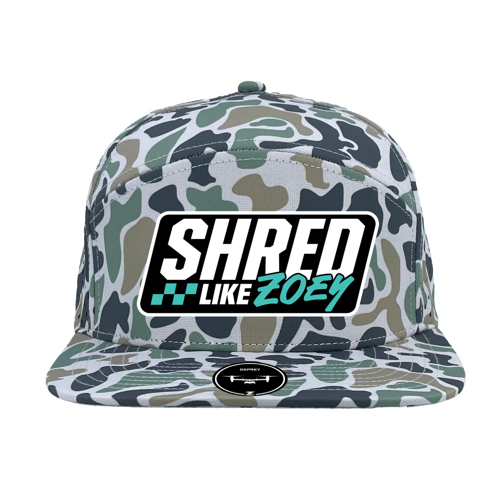 Hydro Snapback Rubber Patch Hat - Black/Teal
