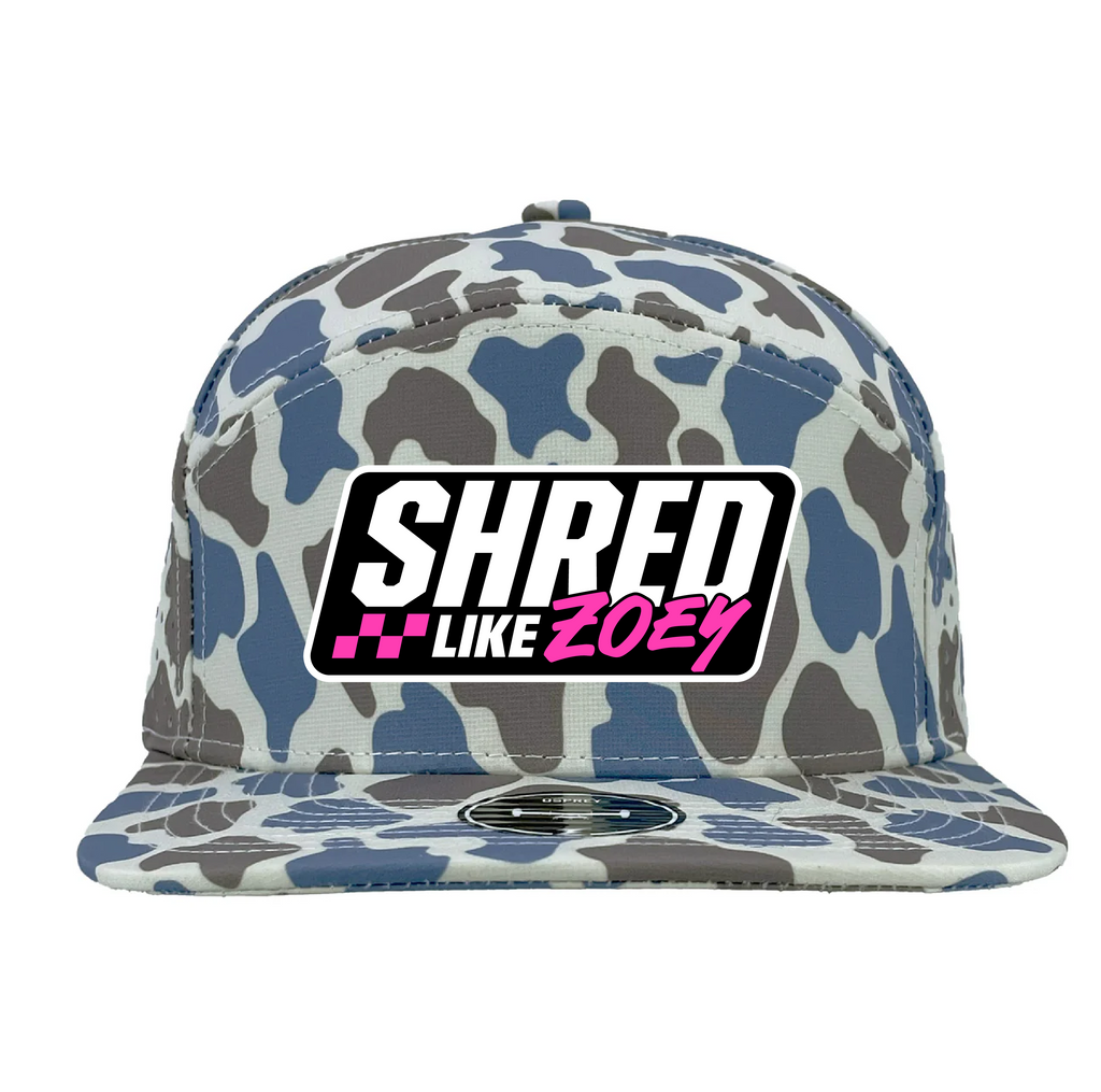 Hydro Snapback Rubber Patch Hat - Black/Pink