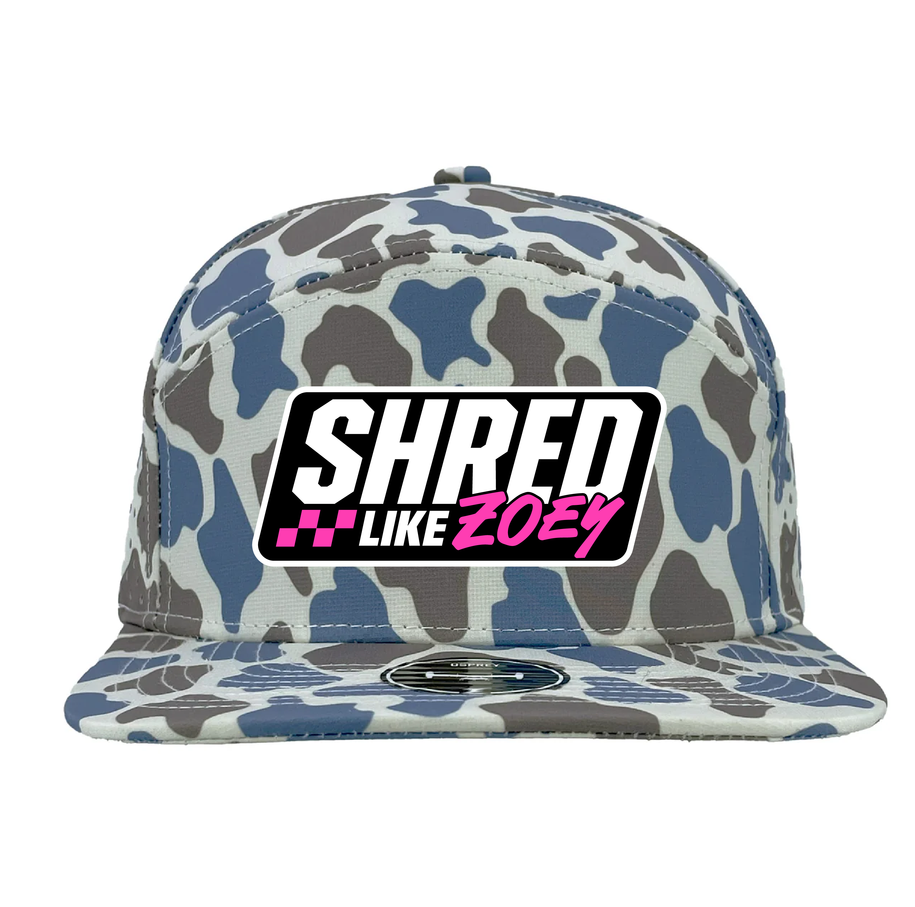 Hydro Snapback Rubber Patch Hat - Black/Pink