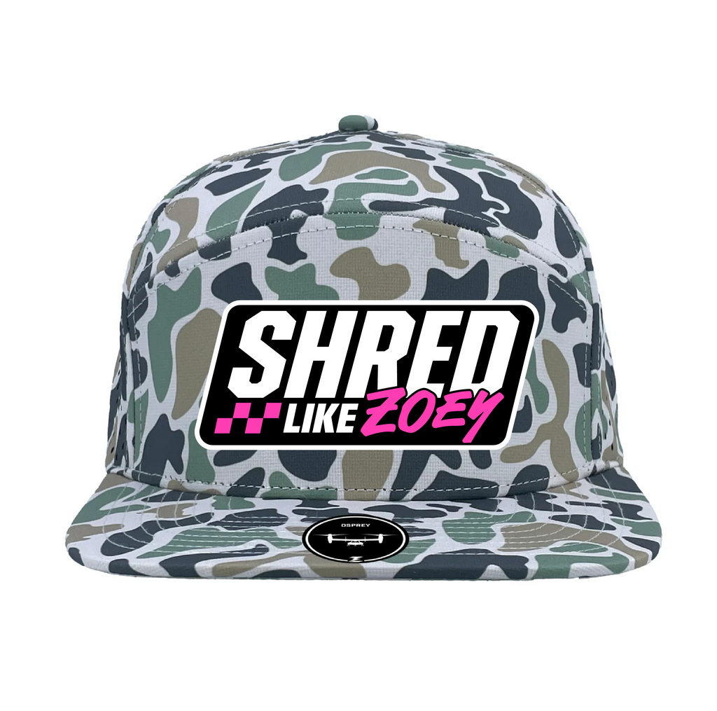Hydro Snapback Rubber Patch Hat - Black/Pink