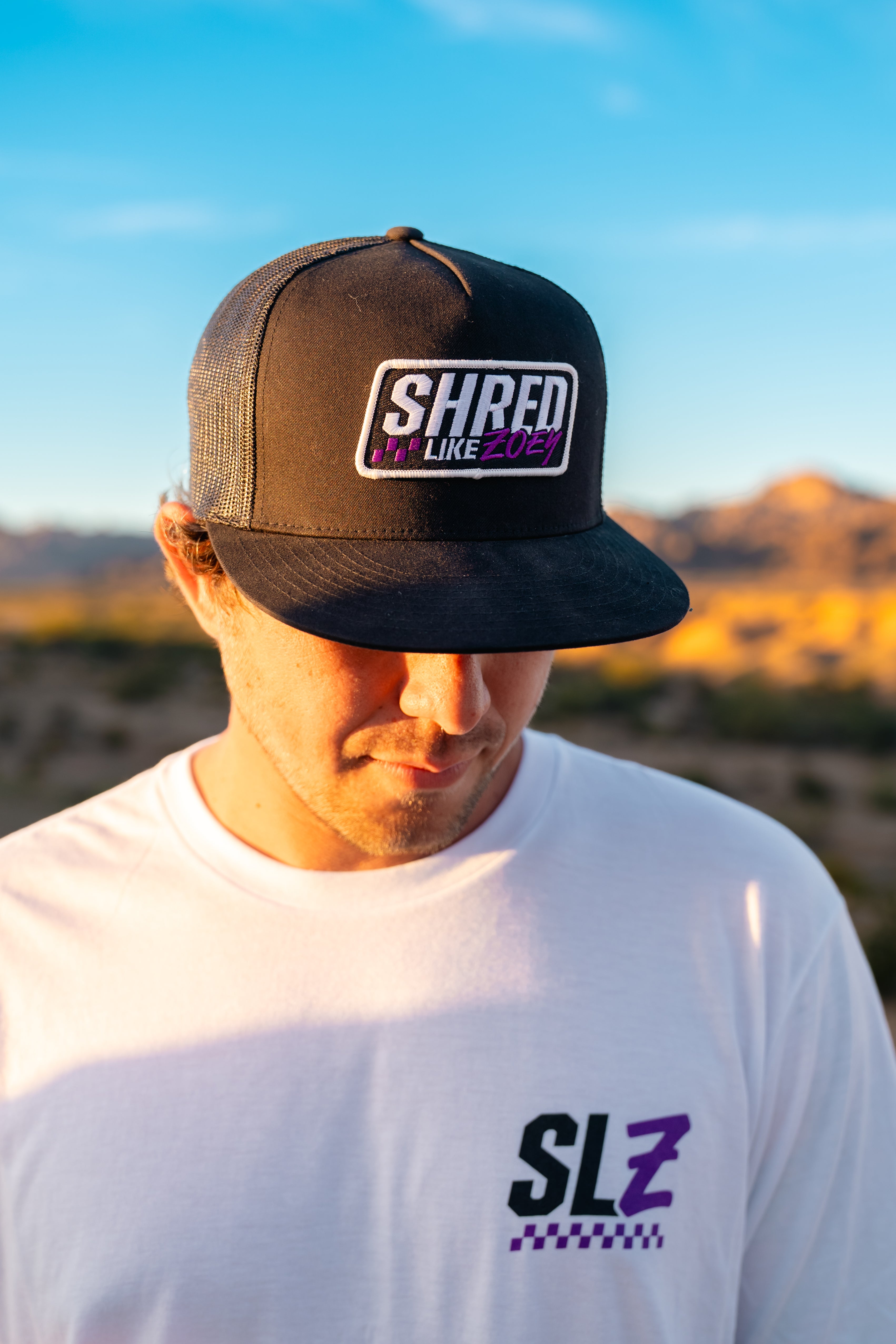 OG Flat Bill Patch Hat - Black/Purple – Shred Like Zoey