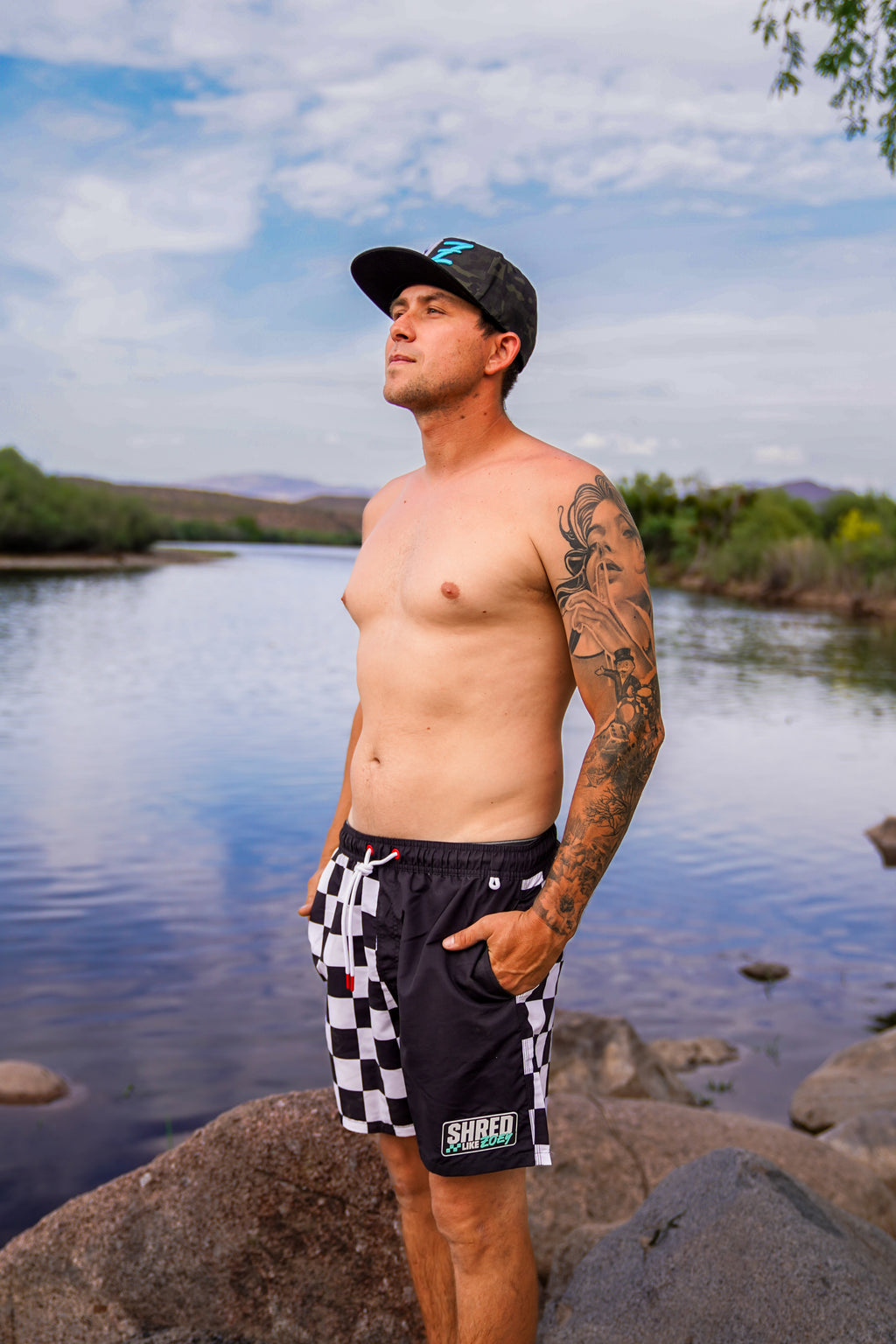 SLZ Checkerboard Board Shorts